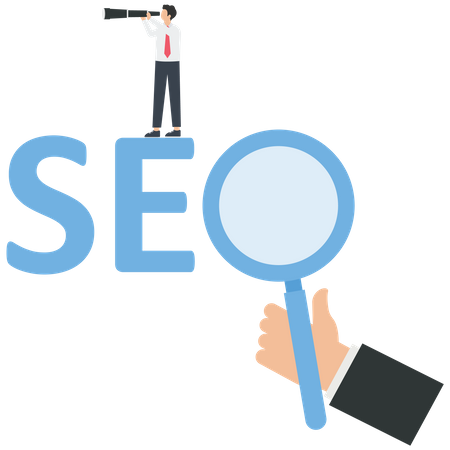 Business team work with SEO  Illustration