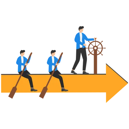 Business Teamwork Concept Working Together Creates Progress And Winners Illustration