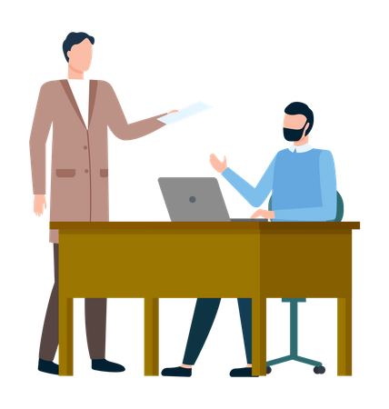 Business team working at office  Illustration