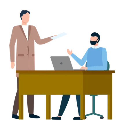 Business team working at office  Illustration