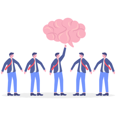 Business team working on creative idea  Illustration