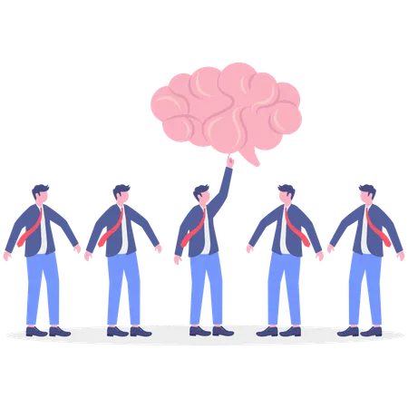 Business team working on creative idea  Illustration