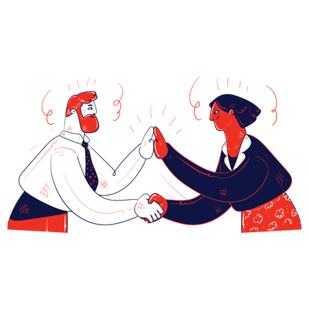 Business team working on project  Illustration