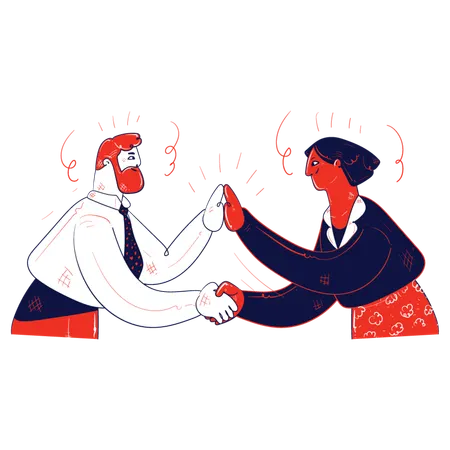Business team working on project  Illustration