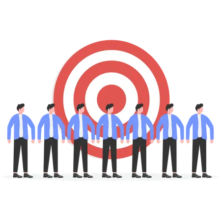 Business team working on business target  Illustration