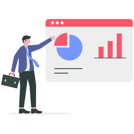 Business team working on work flow management  Illustration