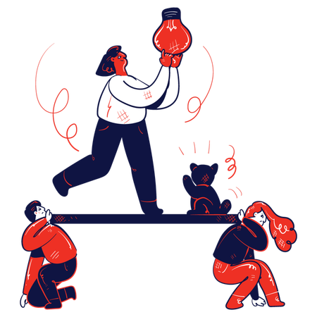 Business team working togeher  Illustration