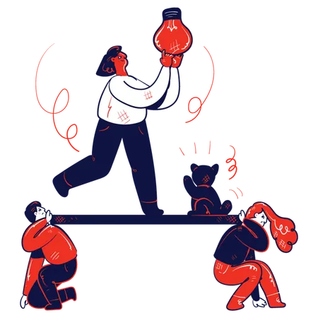 Business team working togeher  Illustration