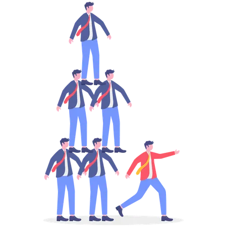 Business team working together  Illustration