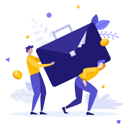 Business team working together  Illustration