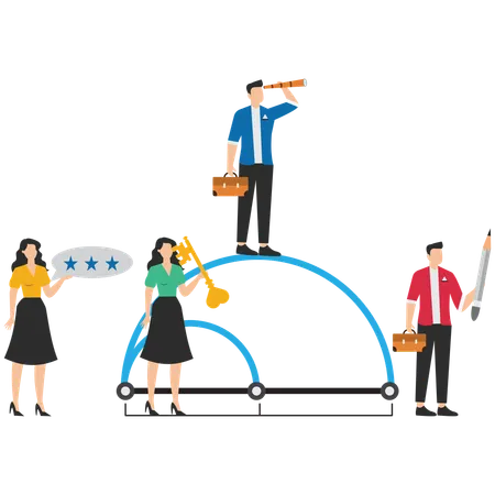 Business team working together  Illustration