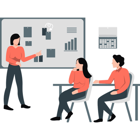 Business team working together  Illustration