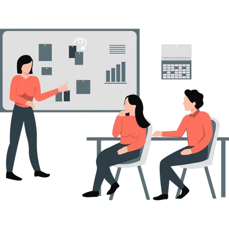 Business team working together  Illustration