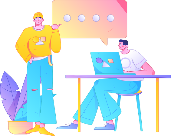 Business team working together  Illustration