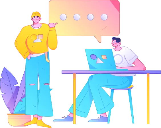 Business team working together  Illustration