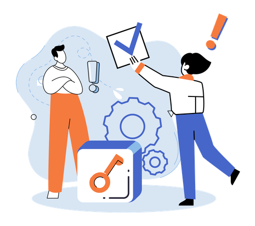 Business team working together  Illustration