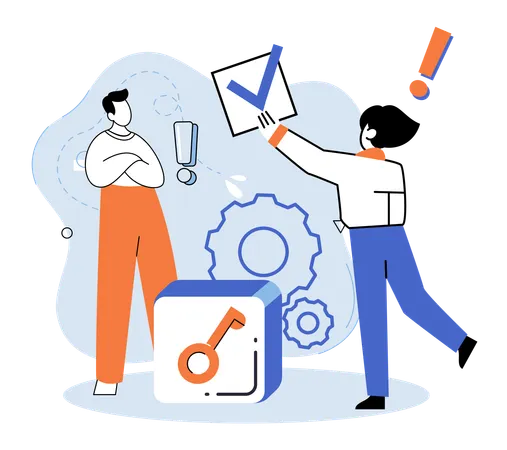 Business team working together  Illustration