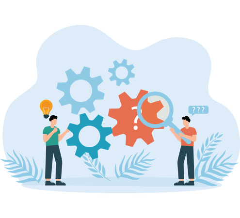 Business team working together  Illustration