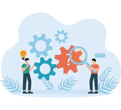 Business team working together  Illustration