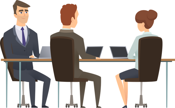 Business team working together  Illustration