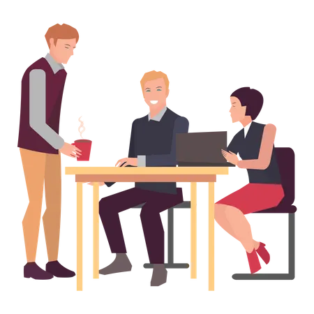 Business team working together  Illustration