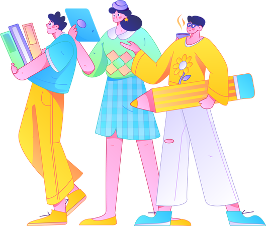 Business team working together  Illustration