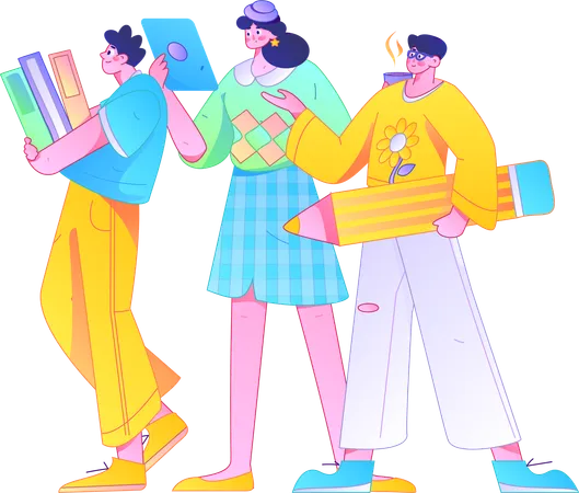 Business team working together  Illustration