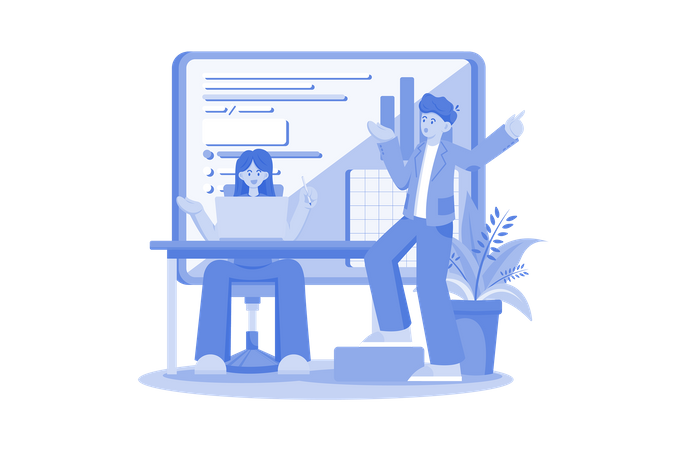 Business team working together  Illustration