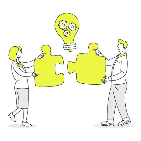 Business team working together  Illustration