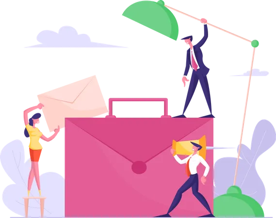 Business team working together  Illustration