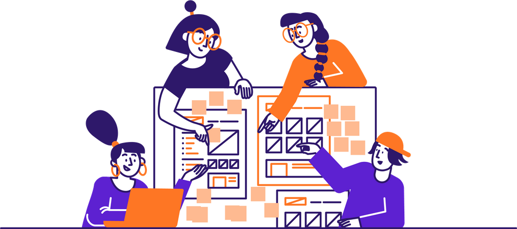 Business Team working together  Illustration