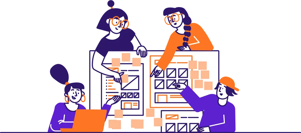 Business Team working together  Illustration