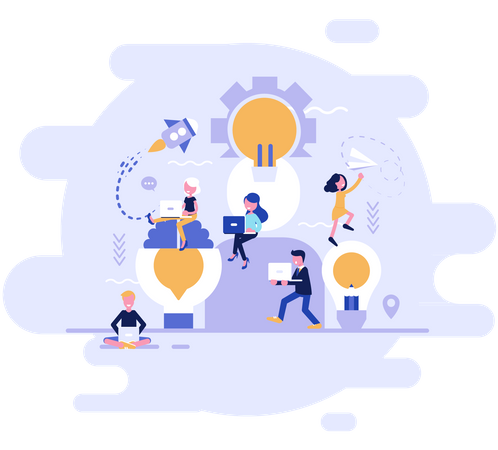 Business Team working together  Illustration