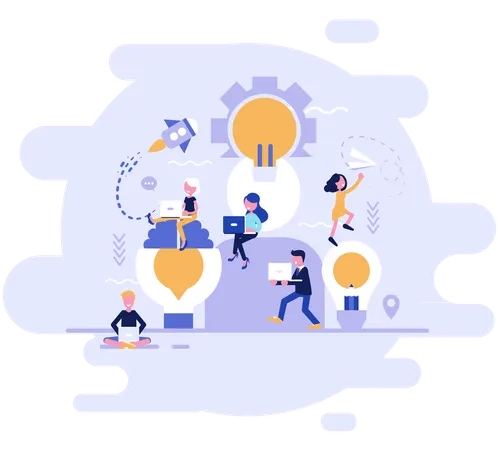 Business Team working together  Illustration