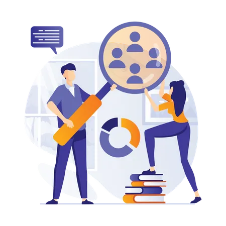 Business team working together  Illustration