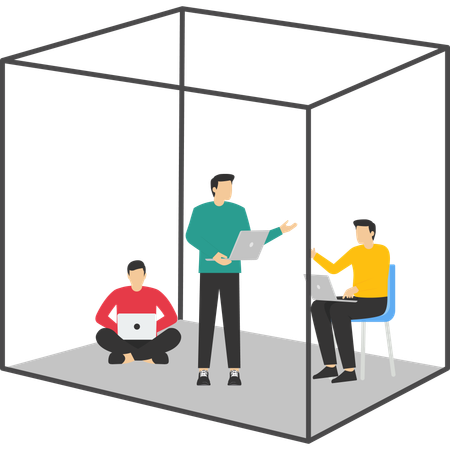 Business team working together  Illustration