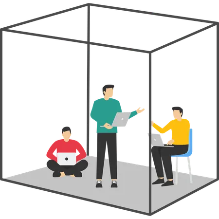 Business team working together  Illustration