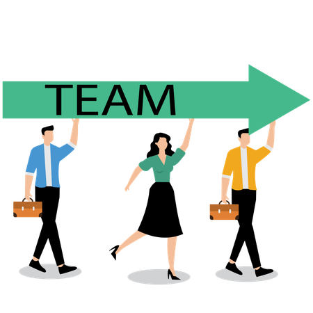 Business team working together  Illustration