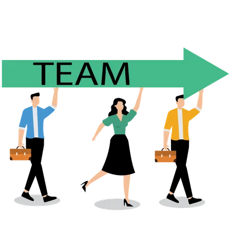 Business team working together  Illustration