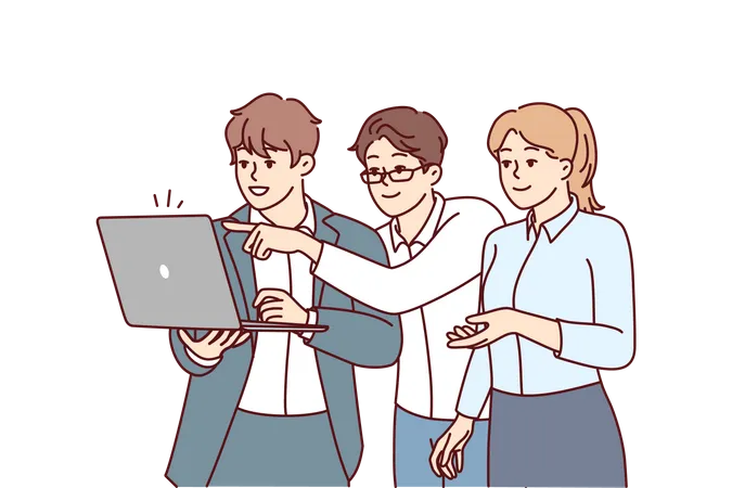 Business team working together  Illustration