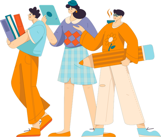 Business team working together  Illustration