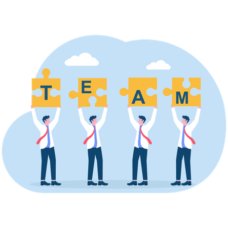 Business team working together  Illustration