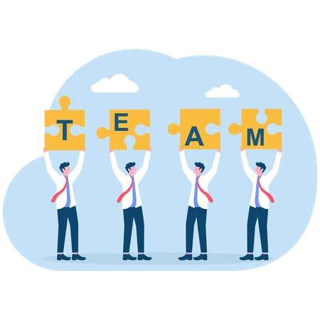 Business team working together  Illustration