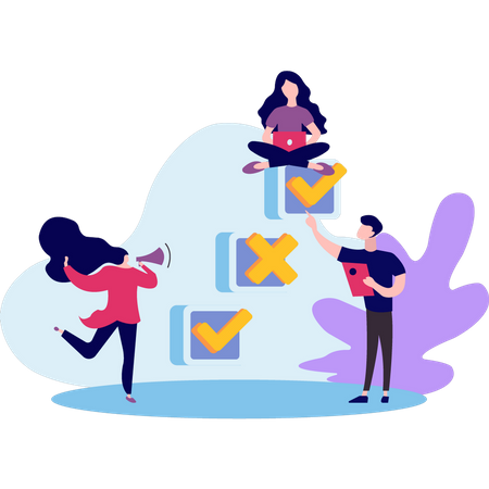 Business team working together  Illustration