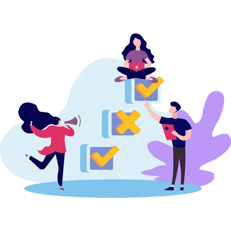 Business team working together  Illustration