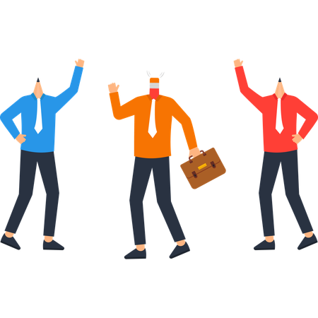 Business team working together  Illustration