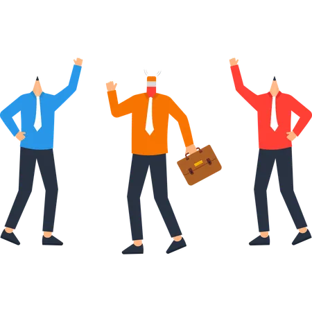 Business team working together  Illustration