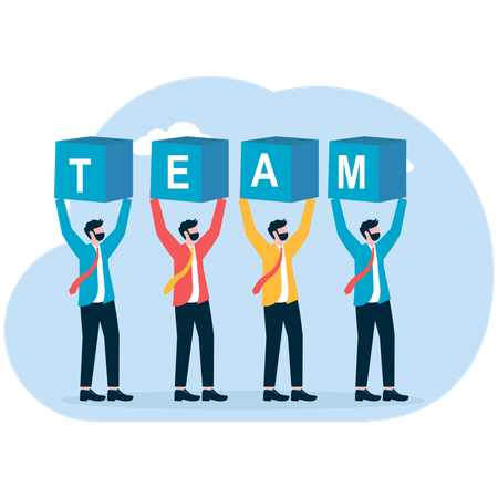 Business team working together  Illustration