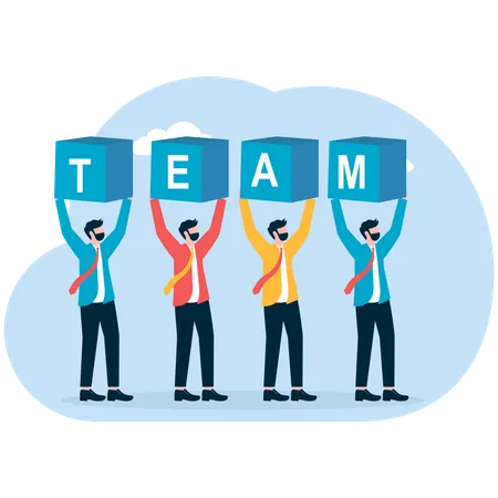 Business team working together  Illustration