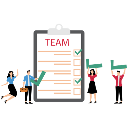 Business team working together  Illustration